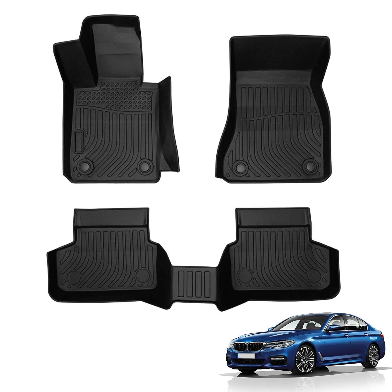 Custom TPE All-Weather Floor Mats for 2017-2023 BMW 5 Series G30