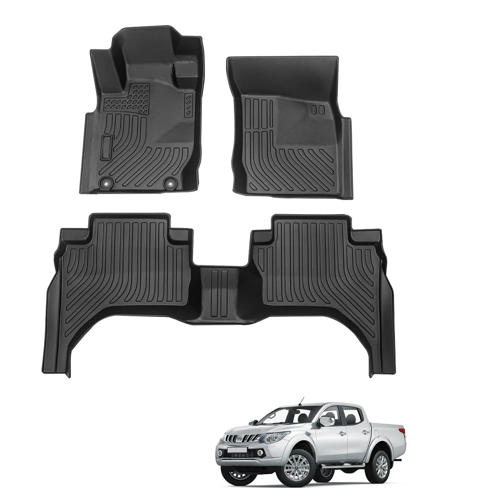 Custom TPE All-Weather Floor Mats for 2008-2021 Mitsubishi Triton