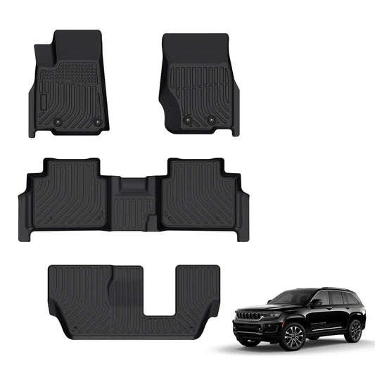 for 2021-2025 Jeep Grand Cherokee L 7 Seater TPE Car Floor Mats