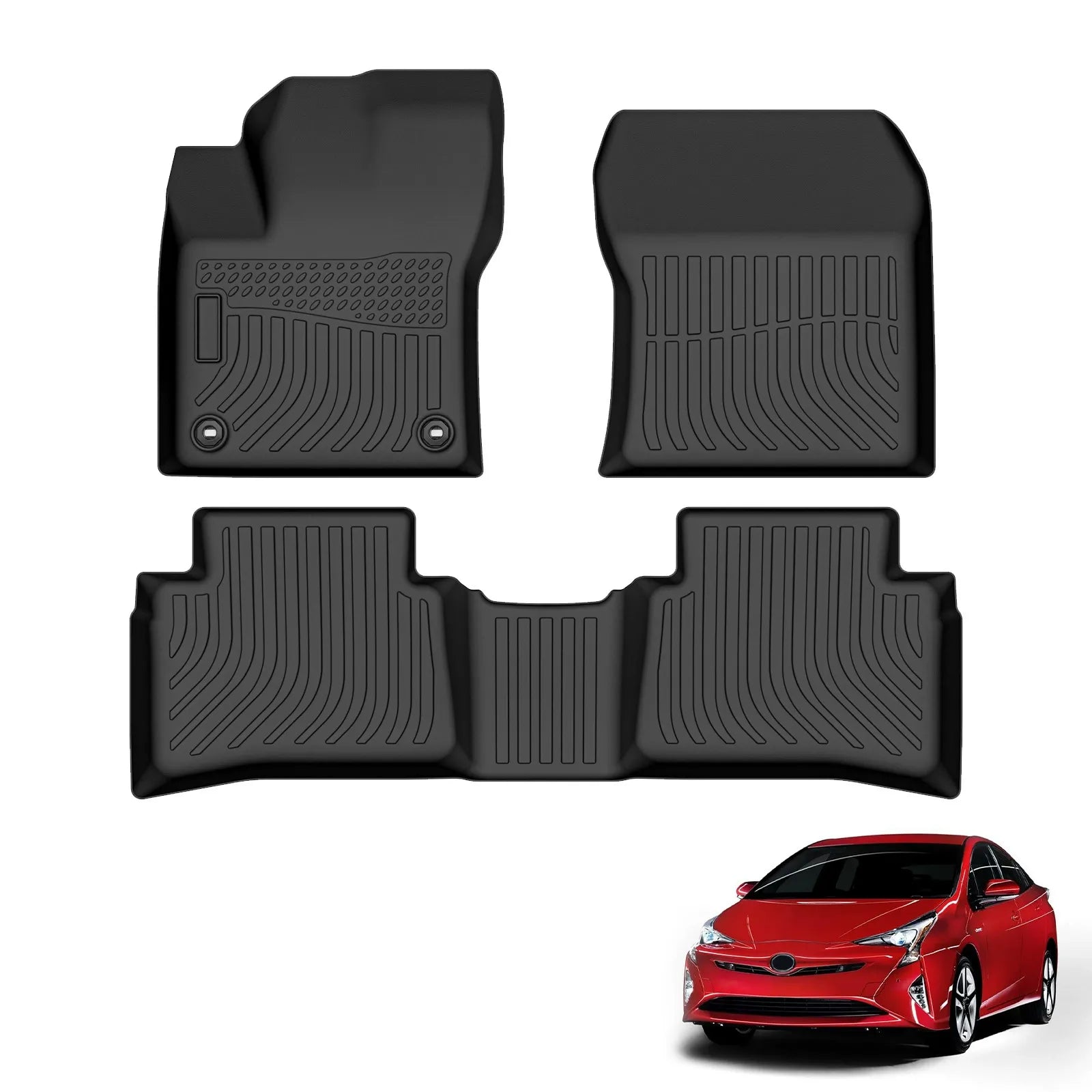 Custom TPE All-Weather Floor Mats for 2016-2022 Toyota Prius
