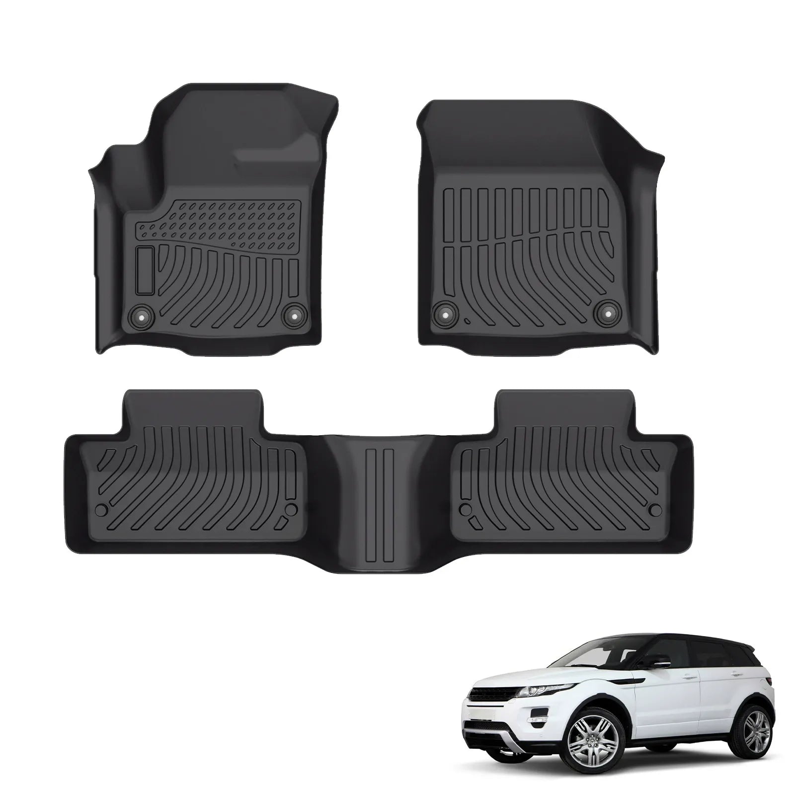 Custom TPE All-Weather Floor Mats for 2011-2019 Land Rover Range Rover Evoque 5-Door