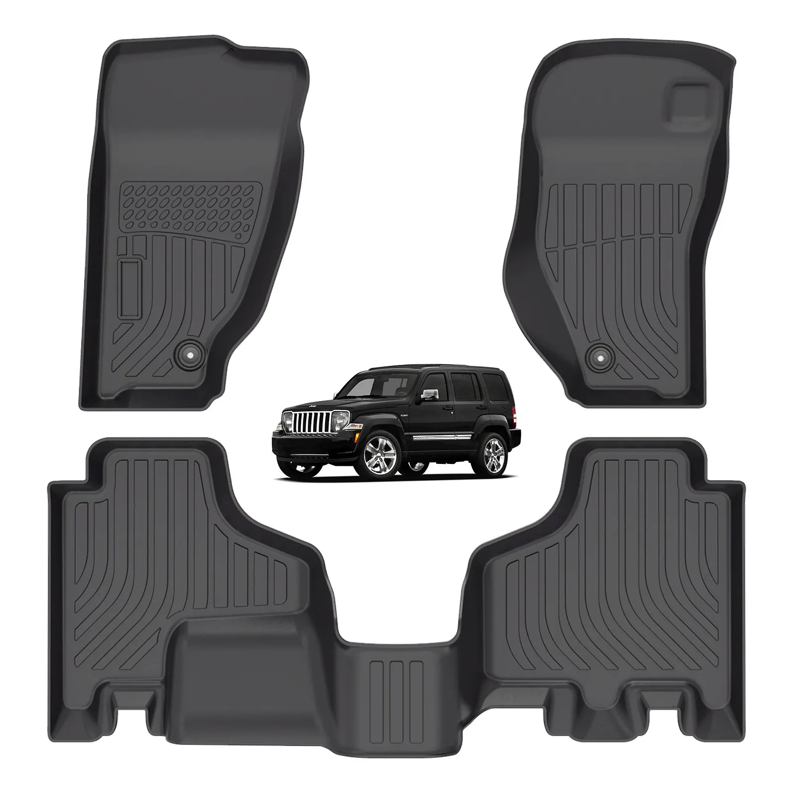 Premium All-Weather TPE Floor Mats for 2008-2012 Jeep Liberty