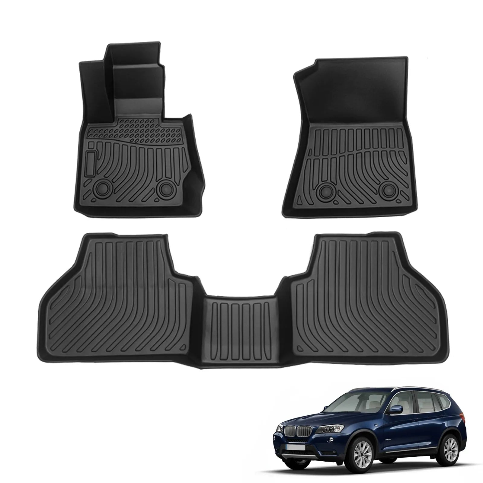 Custom TPE All-Weather Floor Mats for 2011-2017 BMW X3 F25 & 2015-2018 BMW X4