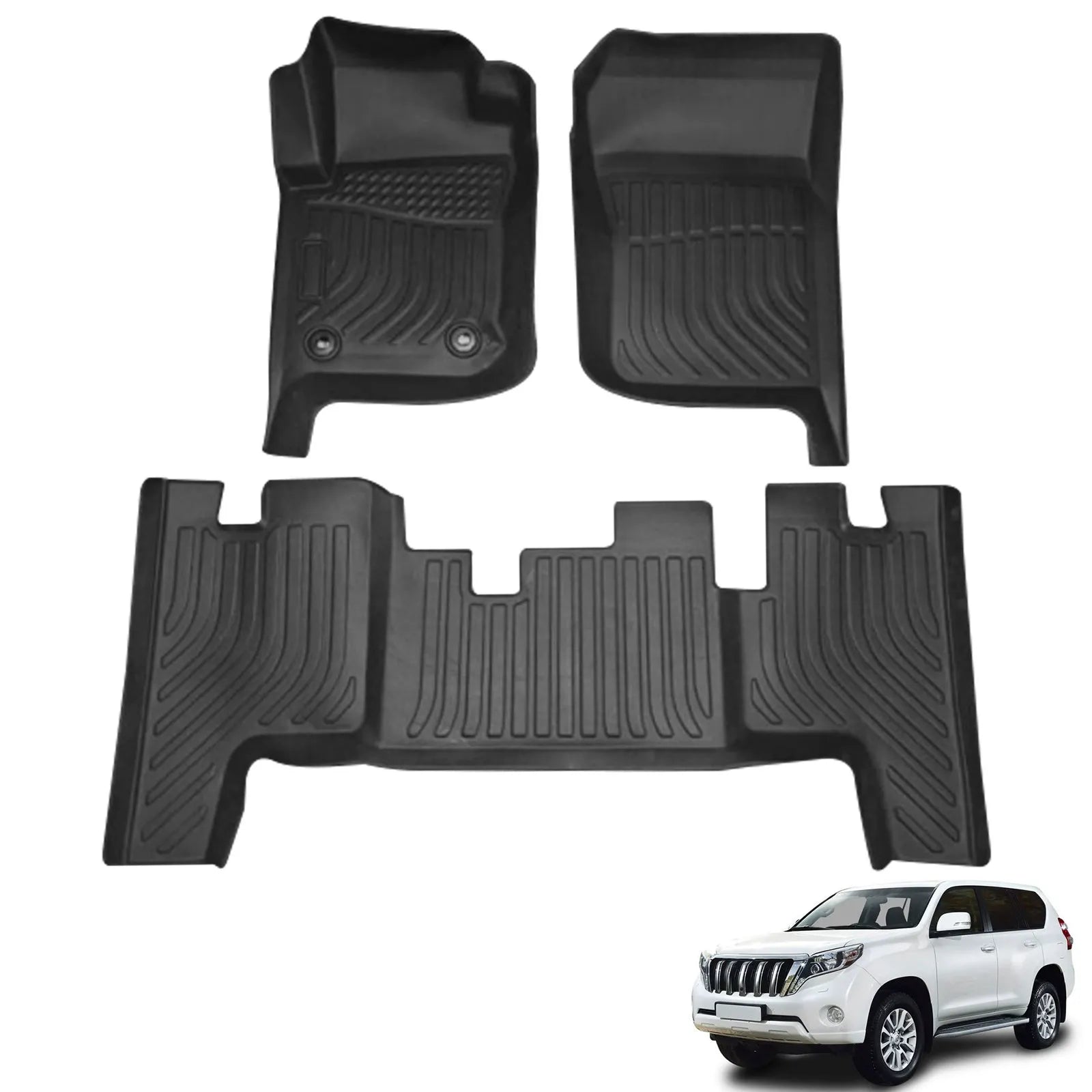 Custom TPE All-Weather Floor Mats for 2015-2022 Toyota Land Cruiser Hembrita 4D