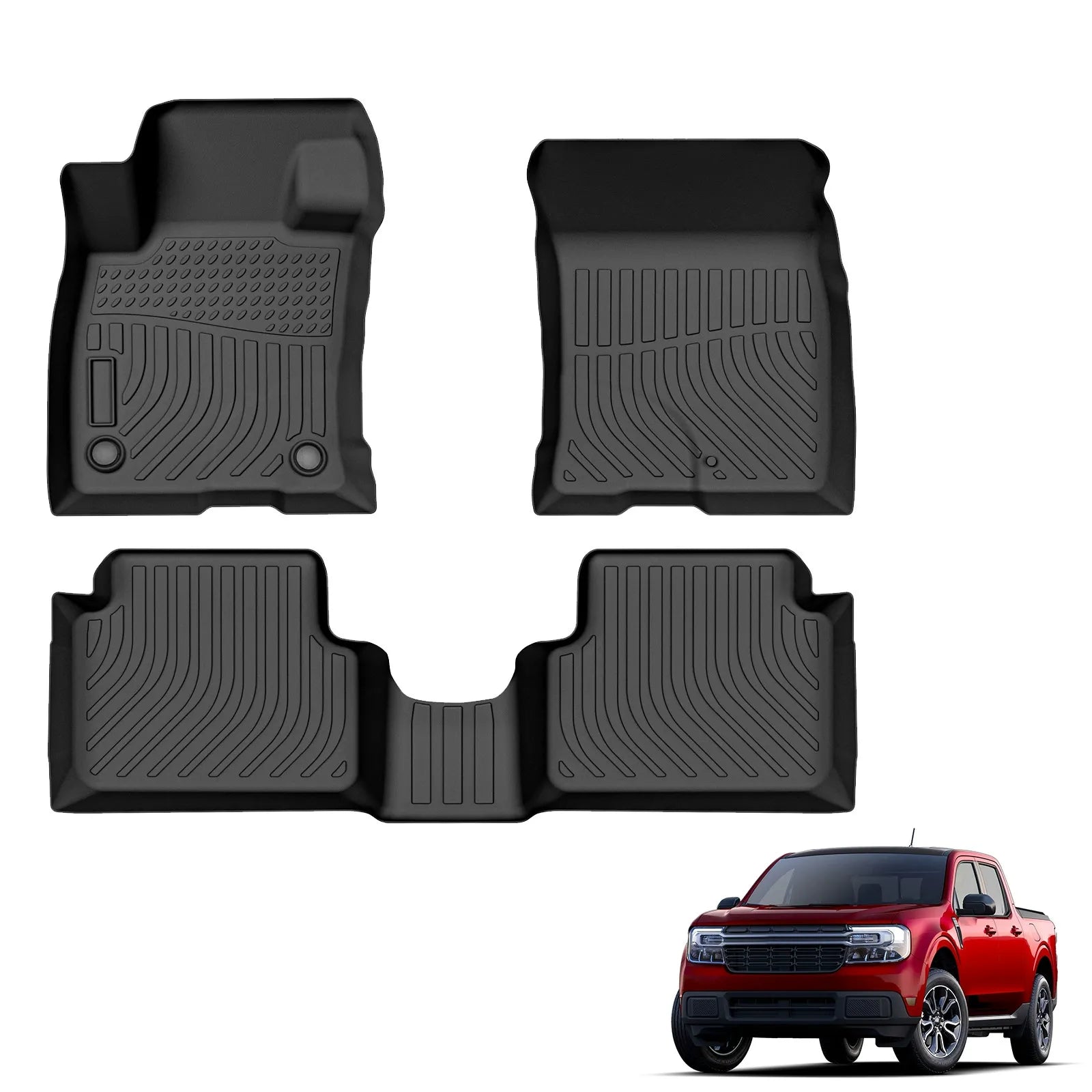 Custom TPE All-Weather Floor Mats for 2022-2025 Ford Maverick