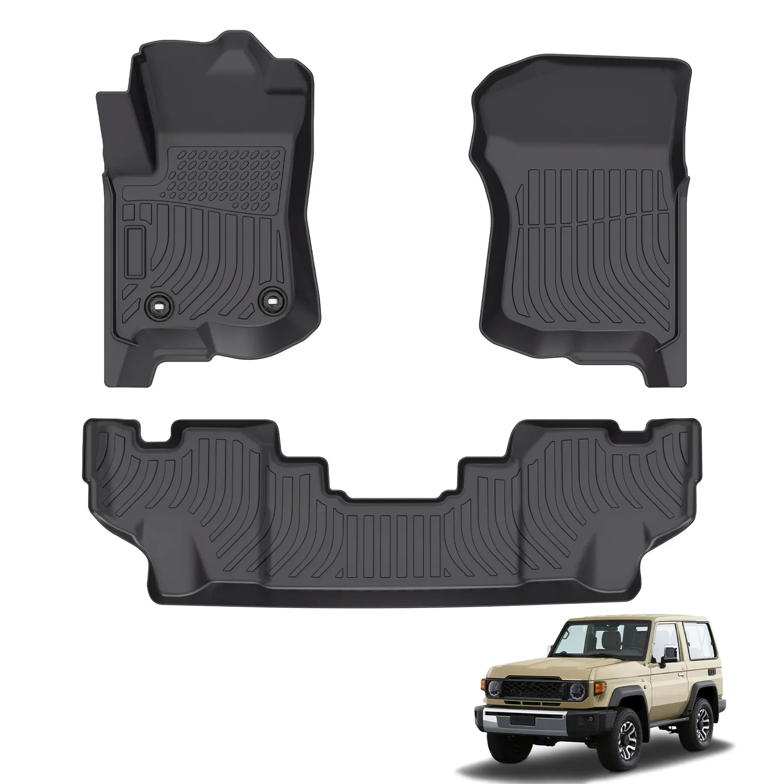 Custom TPE All-Weather Floor Mats for 2024-2025 Toyota Land Cruiser 71 / LC71