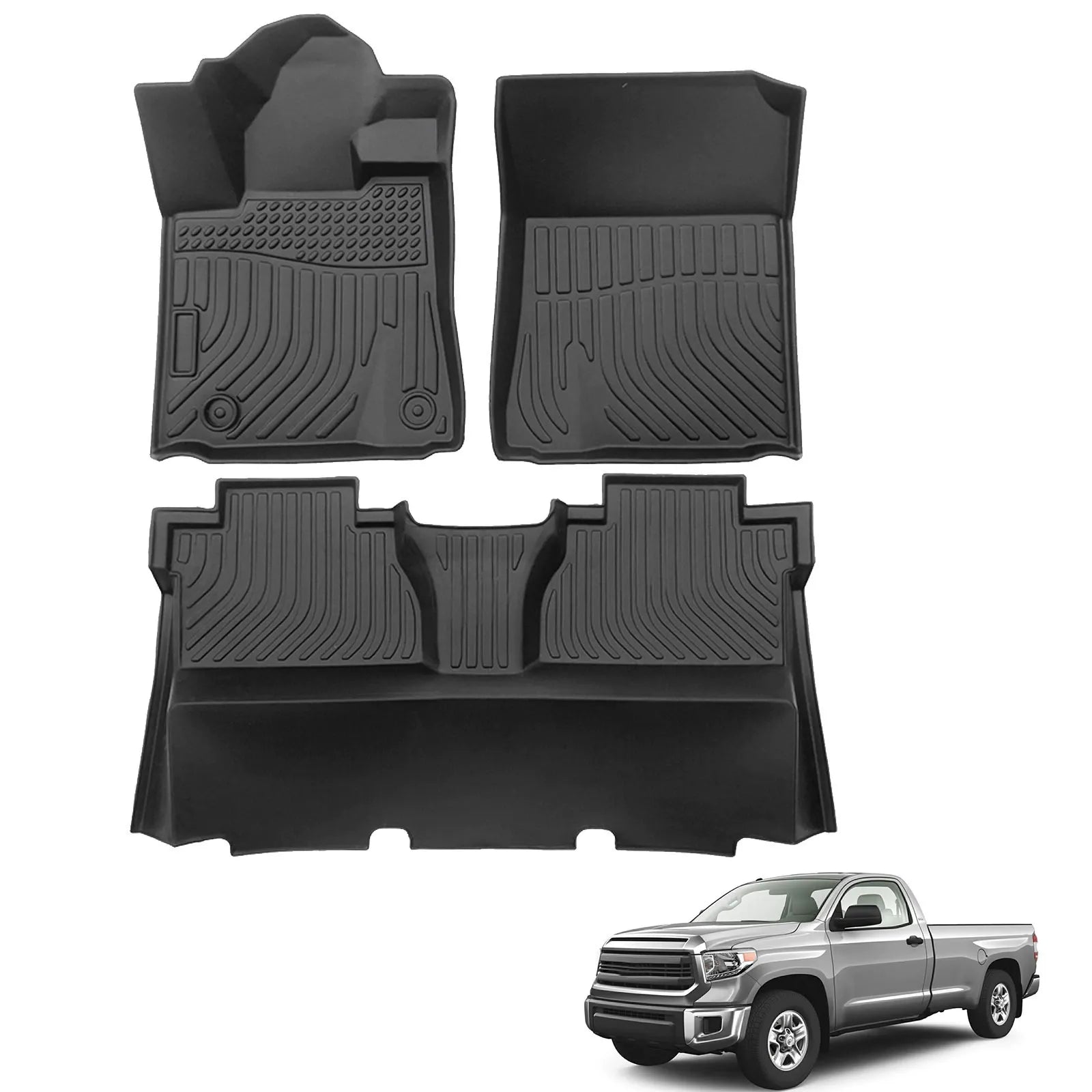 Custom TPE All-Weather Floor Mats for 2014-2021 Toyota Tundra CrewMax