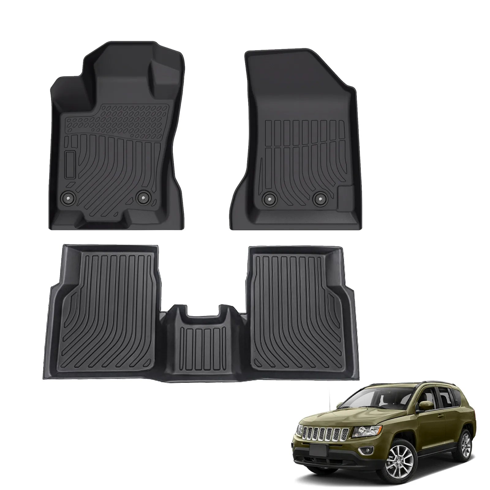 Custom TPE All-Weather Floor Mats for 2025 Jeep Compass