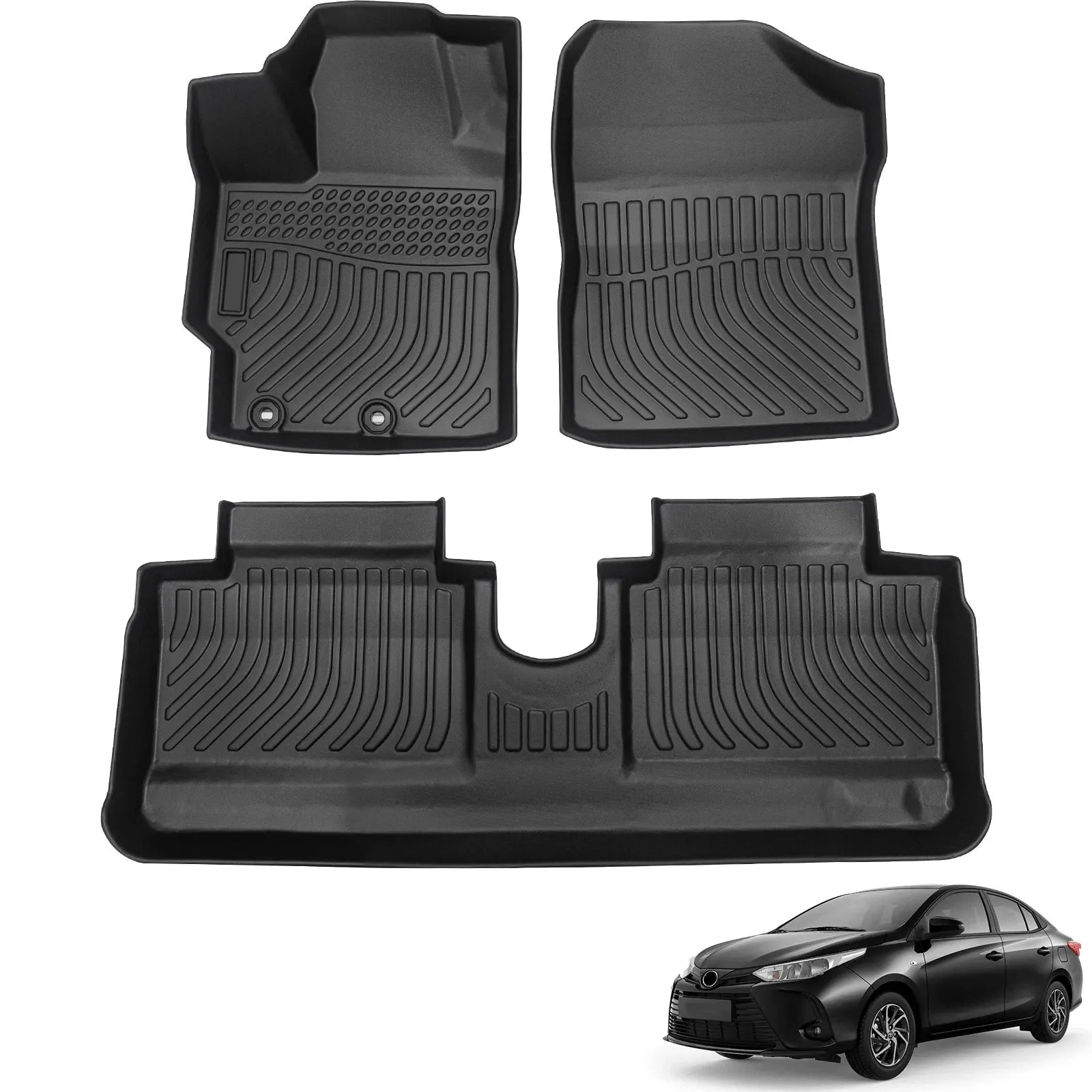 Custom TPE All-Weather Floor Mats for 2014-2022 Toyota Vios