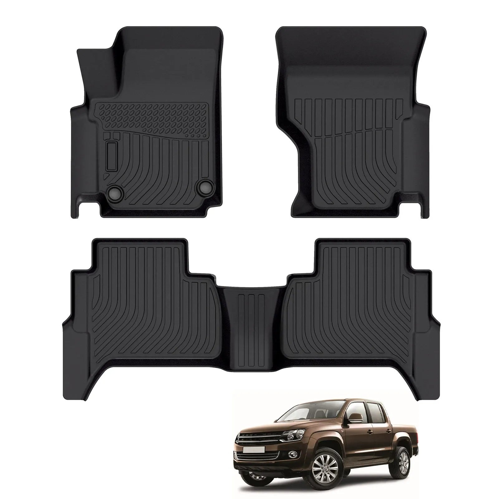 Custom TPE All-Weather Floor Mats for 2010-2024 Volkswagen Amarok