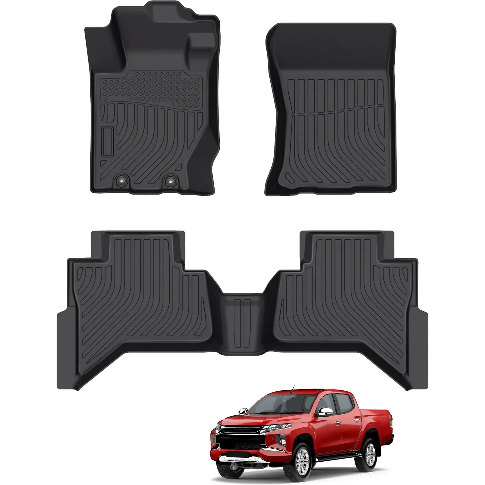 Custom TPE All-Weather Floor Mats for 2025 Mitsubishi L200