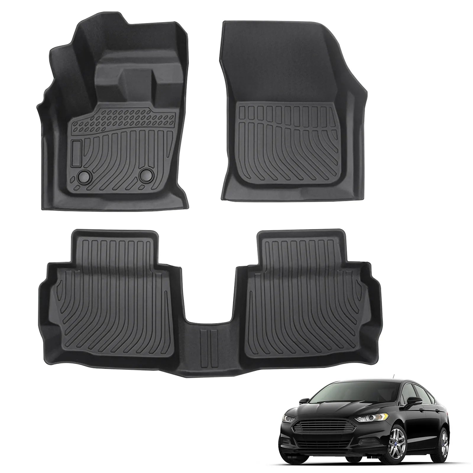 Custom TPE All-Weather Floor Mats for 2013-2016 Ford Fusion
