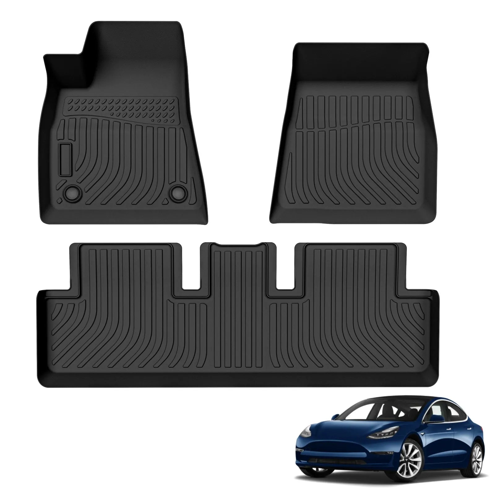 Custom TPE All-Weather Floor Mats for 2017-2023 Tesla Model 3