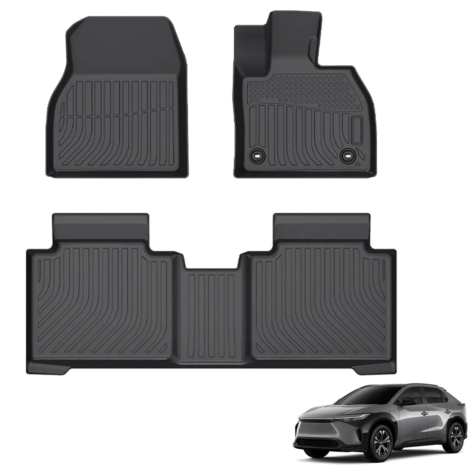 Custom TPE All-Weather Floor Mats for 2022-2025 Toyota bZ4X (Right-Hand Drive)