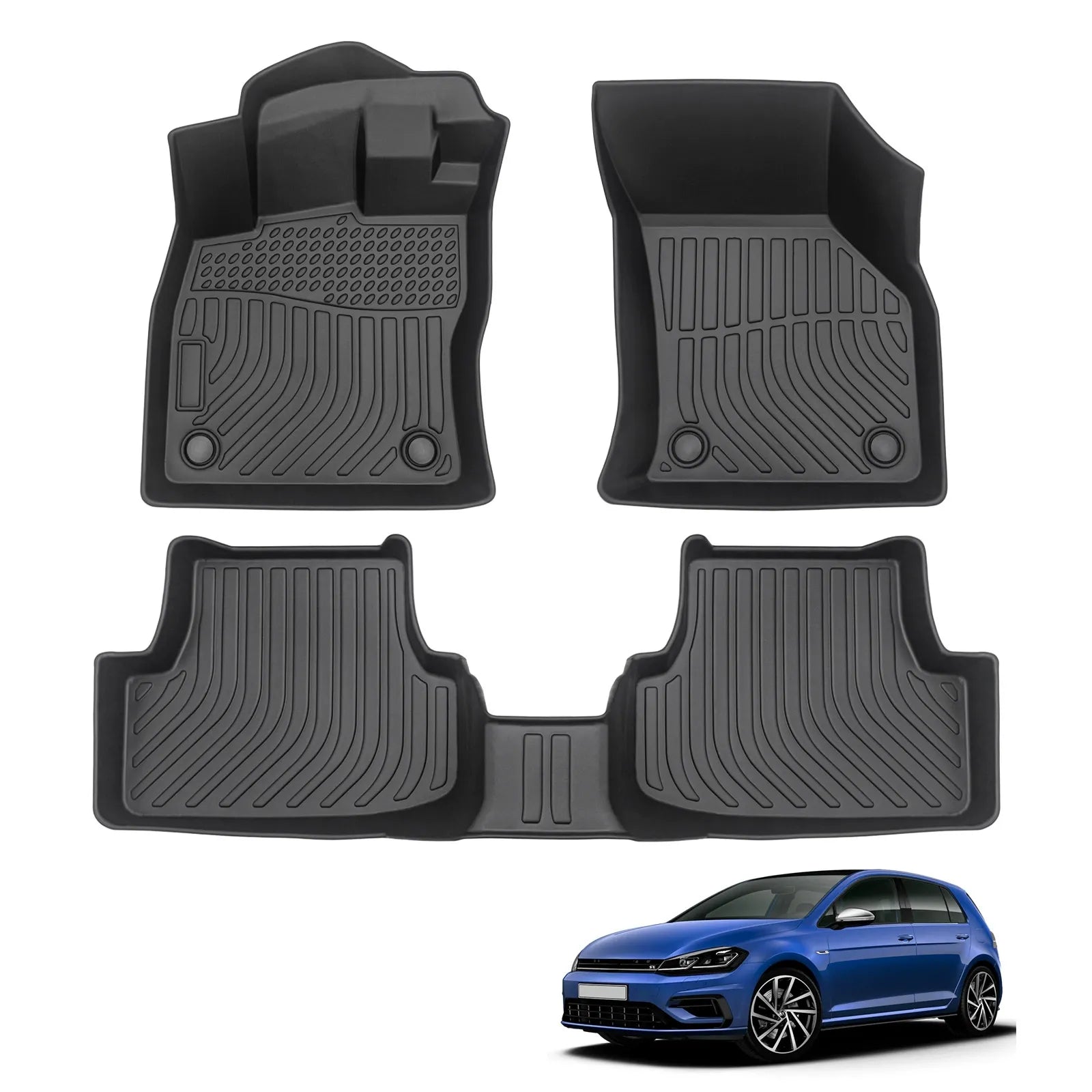Custom TPE All-Weather Floor Mats for 2015-2021 Volkswagen Golf MK7