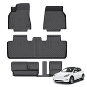 Custom TPE All-Weather Floor Mats for 2020-2024 Tesla Model Y (7 Seats)