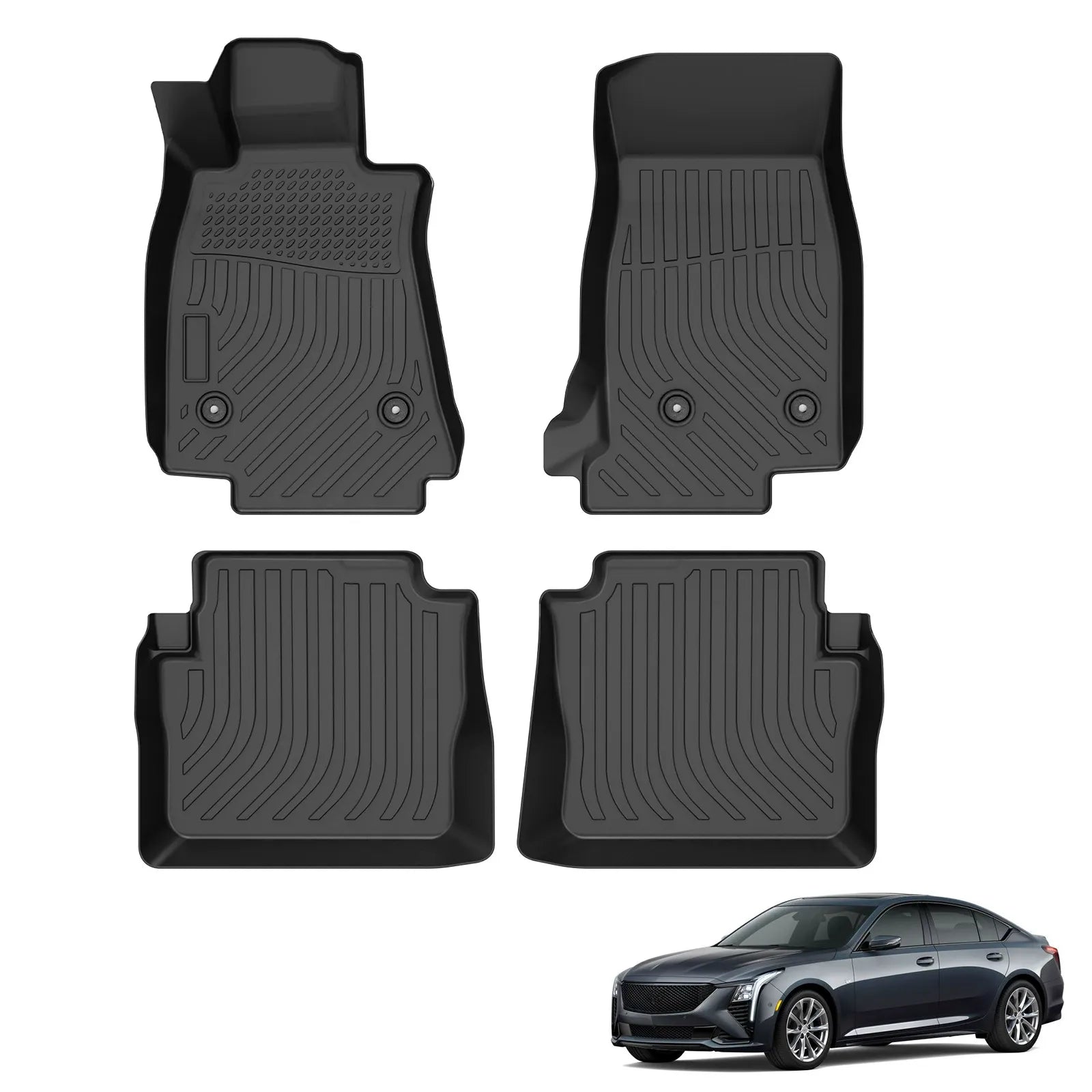 Custom TPE All-Weather Floor Mats for 2020-2025 Cadillac CT5