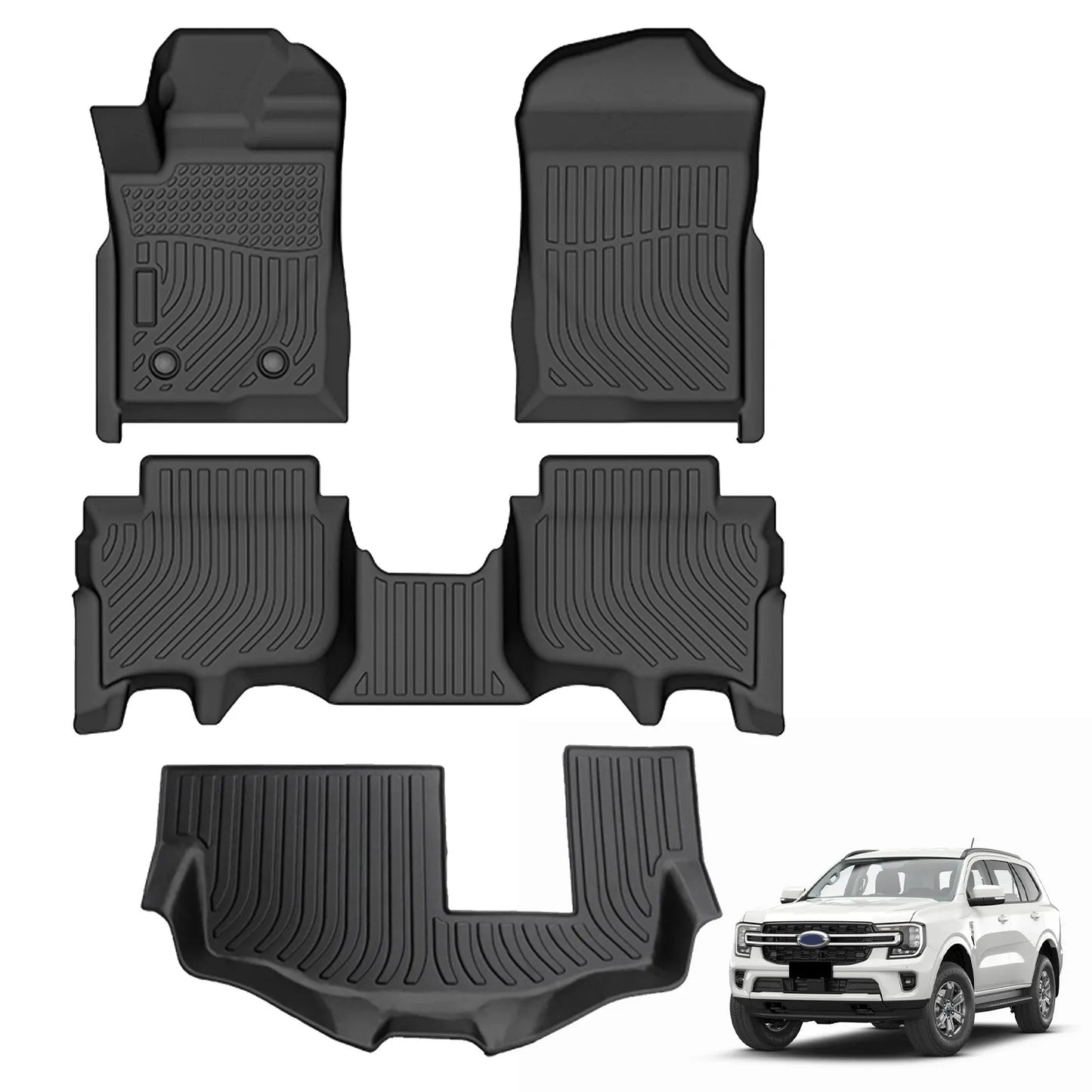 for 2023-2025 Southeast Asia Ford Everest TPE Car Floor Mats