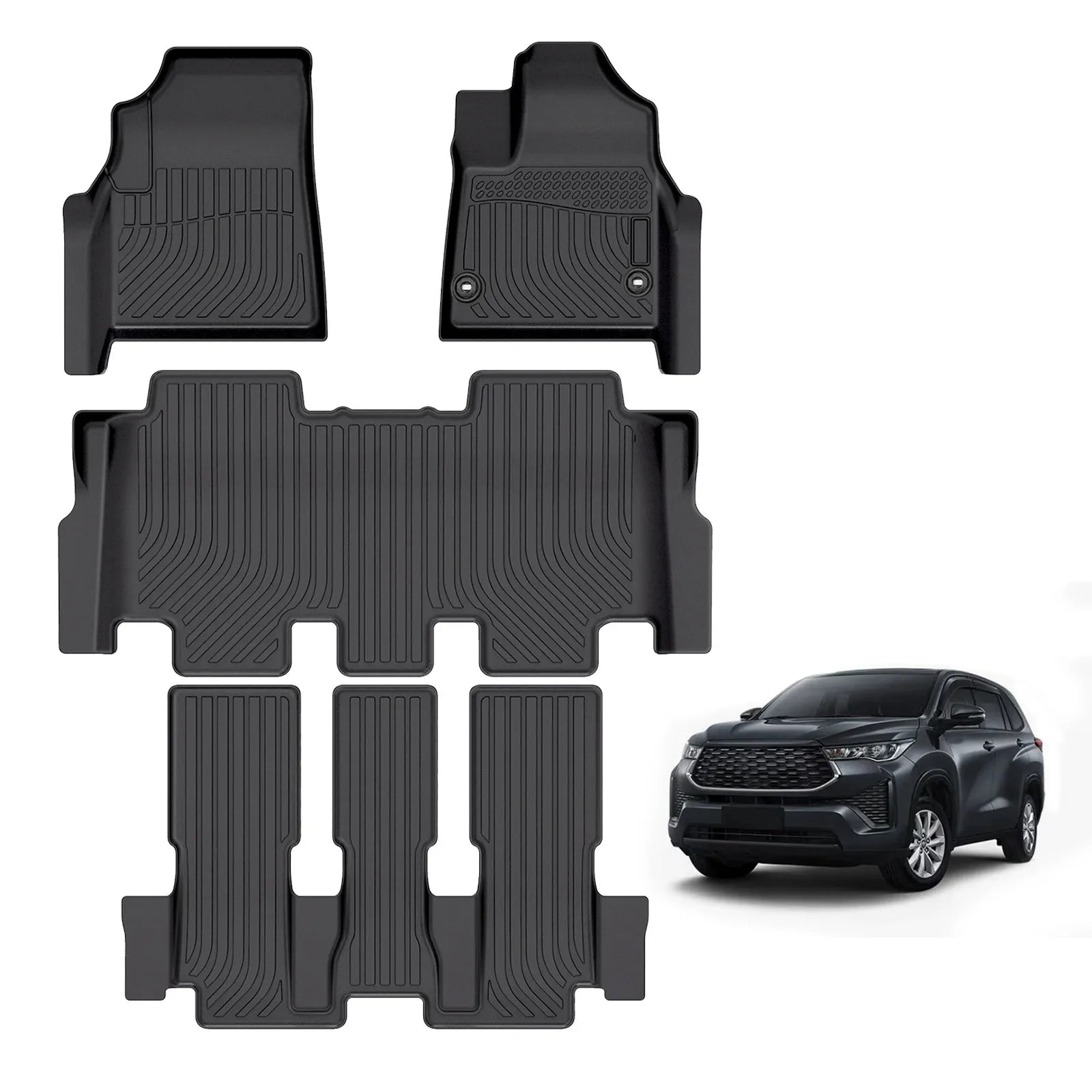 Custom TPE All-Weather Floor Mats for 2023-2025 Toyota Innova Zenix (Right-Hand Drive)
