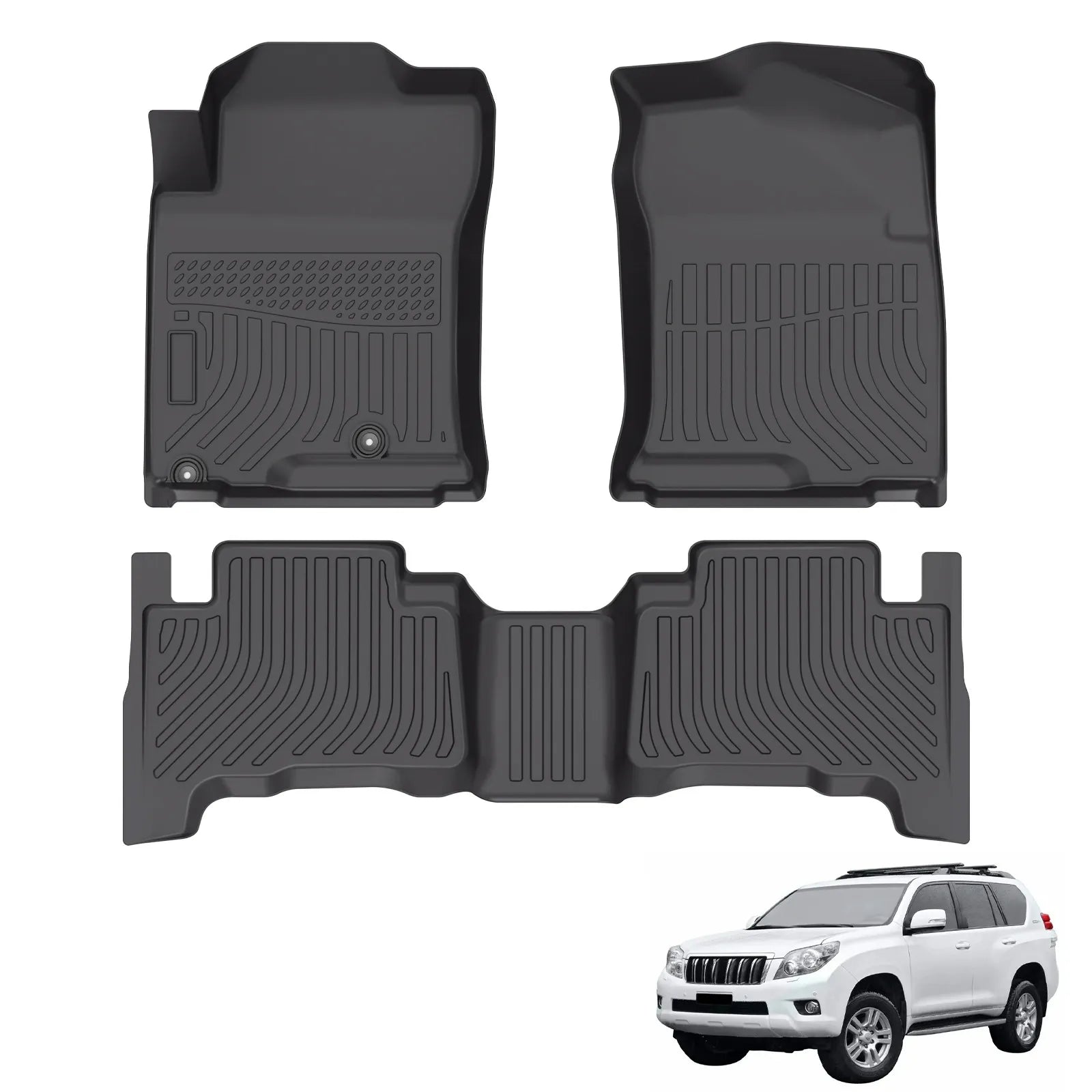 Custom TPE All-Weather Floor Mats for 2003-2008 Toyota Prado