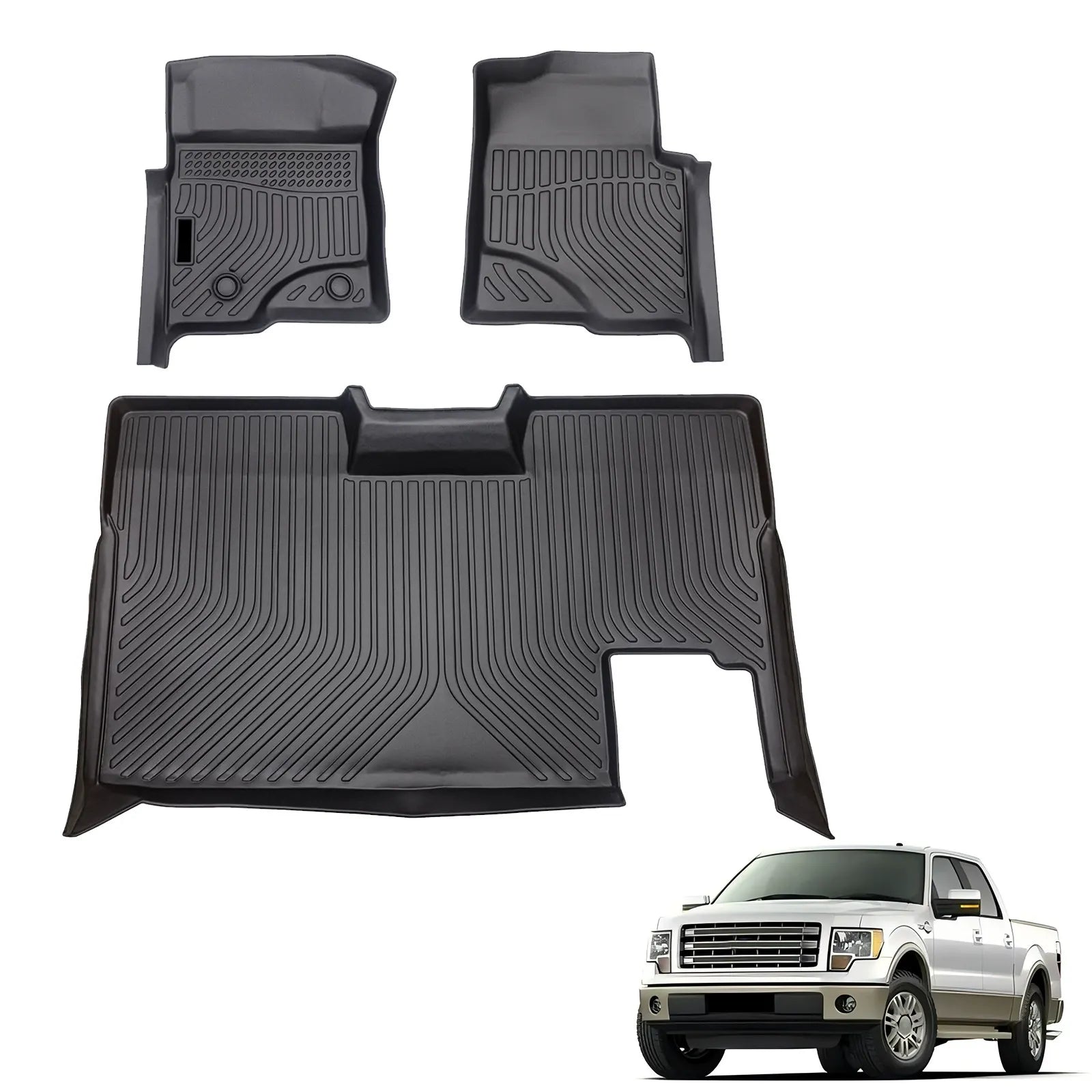 Custom TPE All-Weather Floor Mats for 2011-2014 Ford F-150
