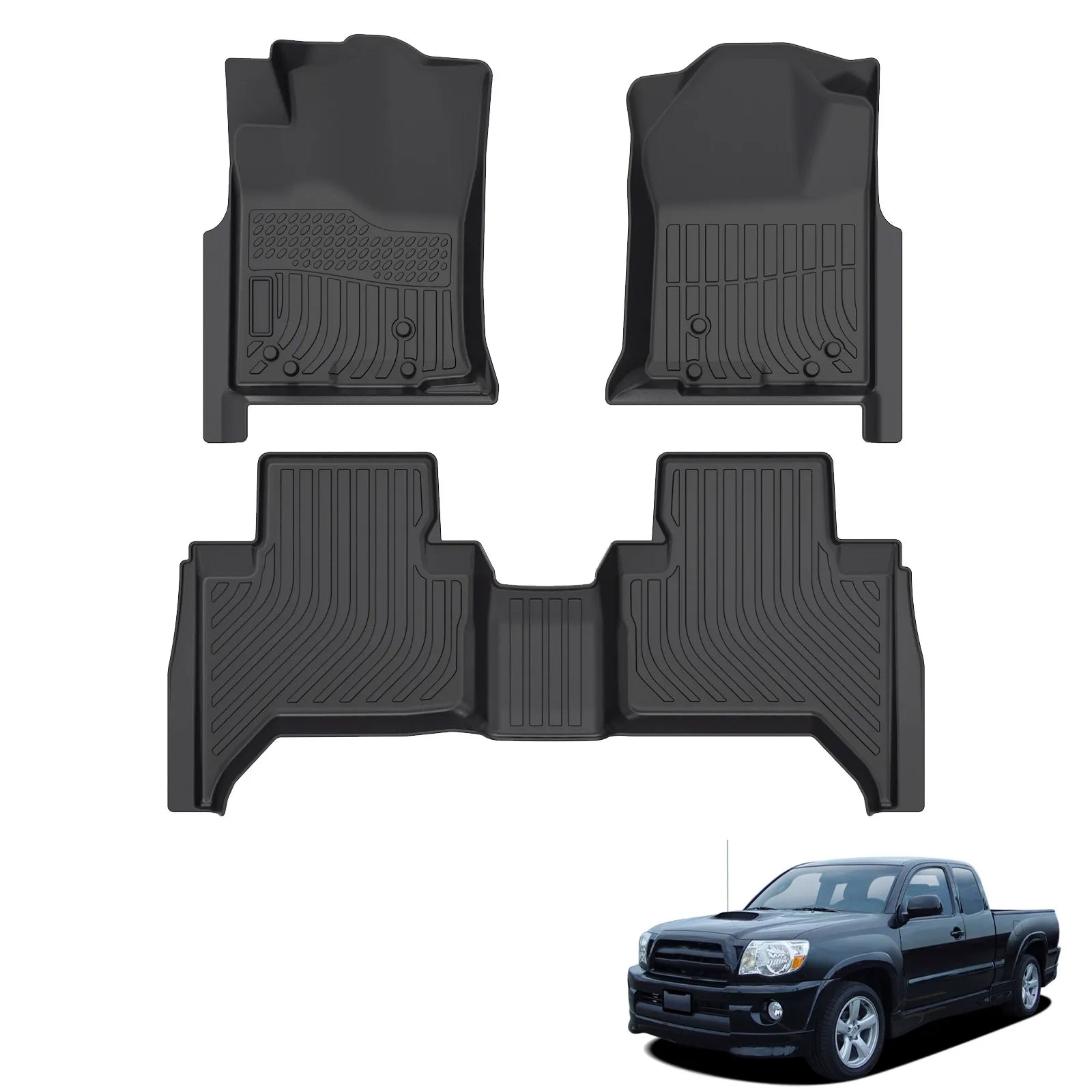 Custom TPE All-Weather Floor Mats for 2005-2015 Toyota Tacoma