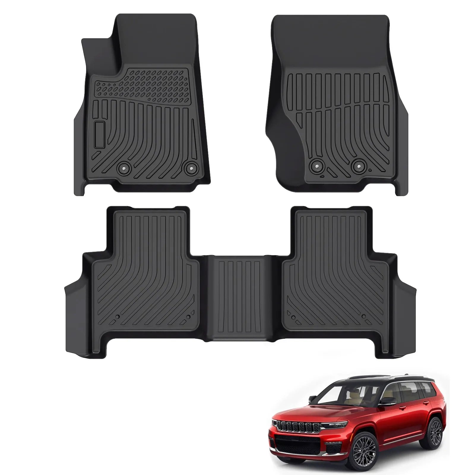 Custom TPE All-Weather Floor Mats for 2022-2025 Jeep Grand Cherokee