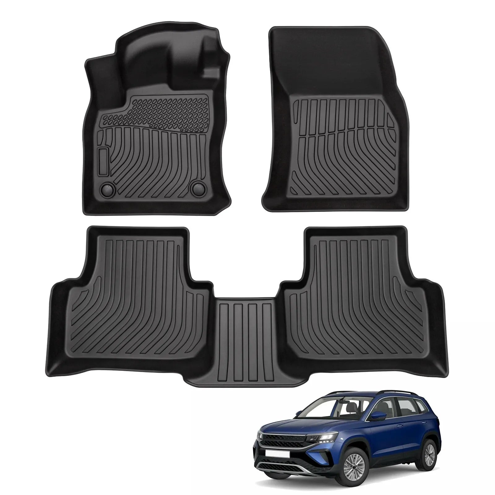 Custom TPE All-Weather Floor Mats for 2022-2025 Volkswagen Taos