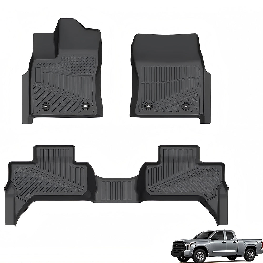 Custom TPE All-Weather Floor Mats for 2022-2025 Toyota Tundra Double Cab