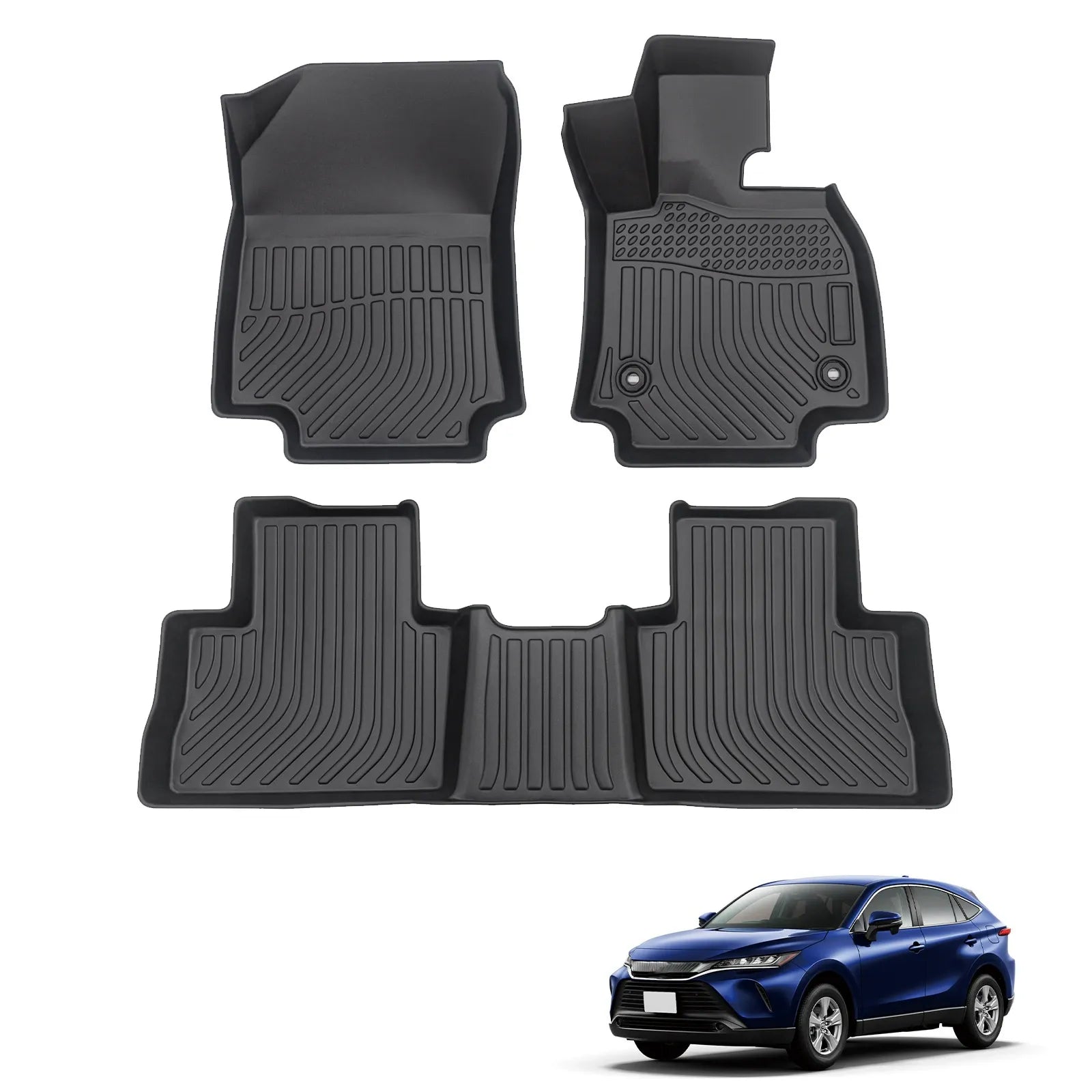 Custom TPE All-Weather Floor Mats for 2019-2023 Toyota Harrier 80 (Right-Hand Drive)