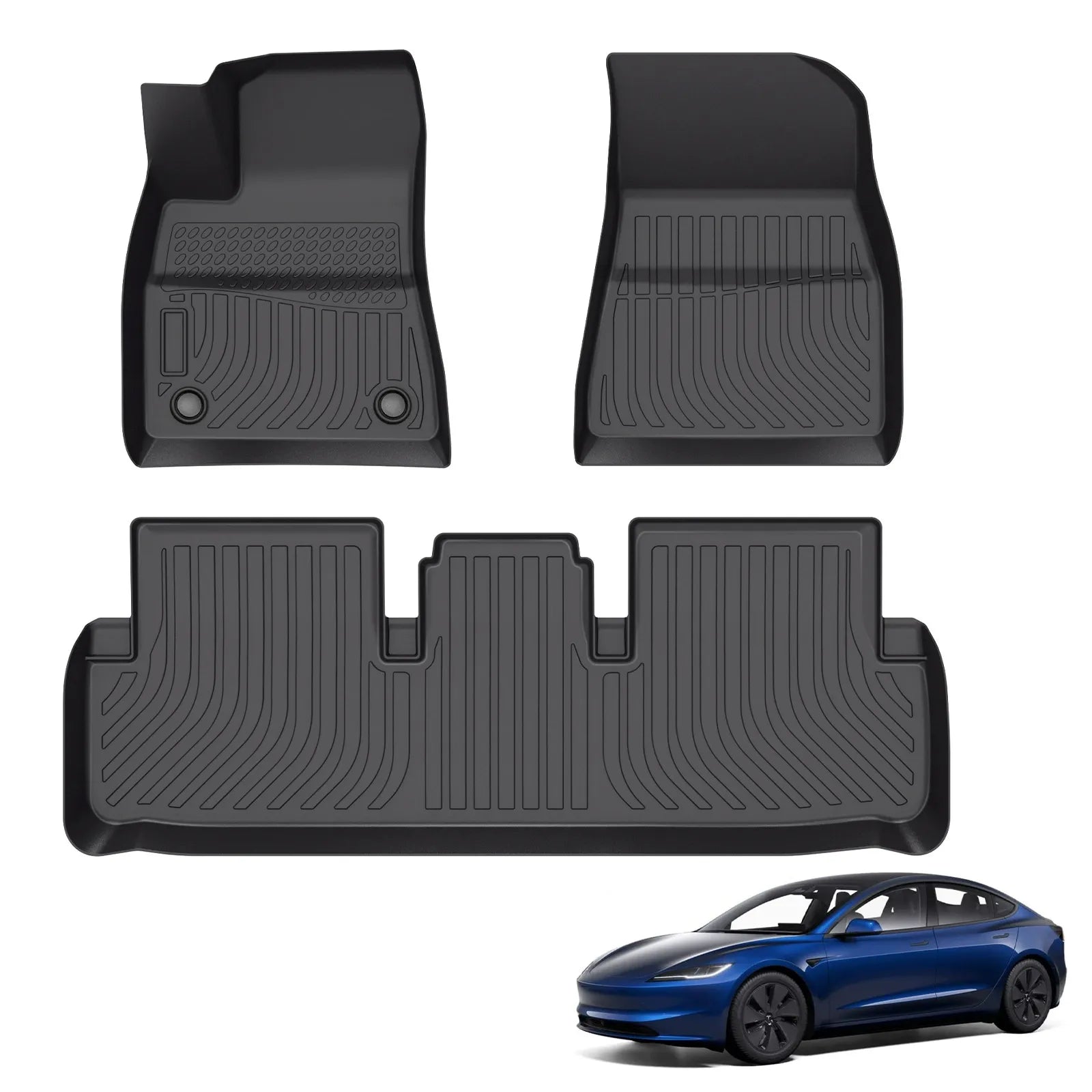 Custom TPE All-Weather Floor Mats for 2024-2025 Tesla Model 3