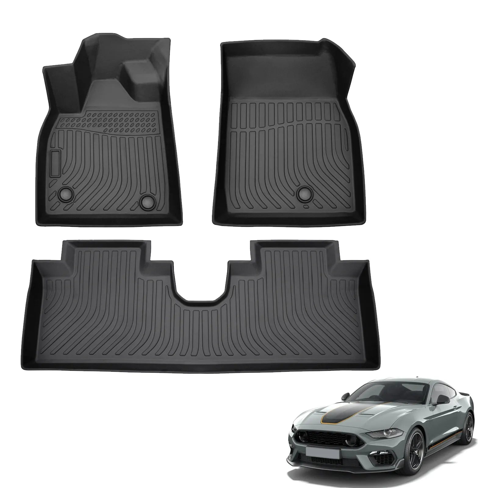 Custom TPE All-Weather Floor Mats for 2021-2025 Ford Mustang Mach-E