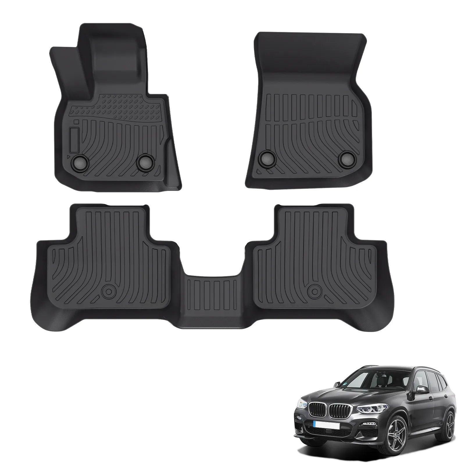 Custom Fit All-Weather TPE Floor Mats for 2018-2024 BMW X3