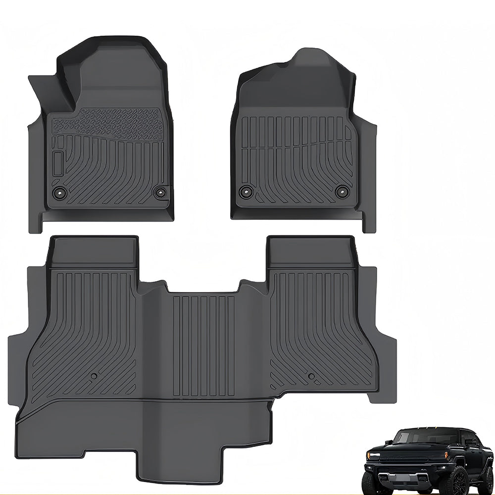 Custom TPE All-Weather Floor Mats for 2022-2025 GMC Hummer EV Pickup