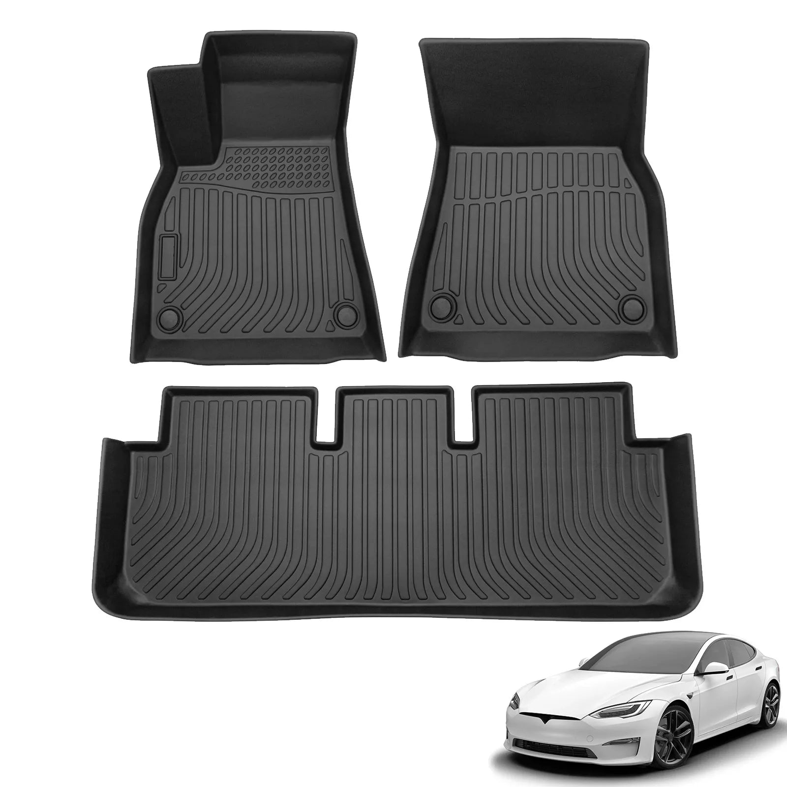 Custom TPE All-Weather Floor Mats for 2021-2023 Tesla Model S