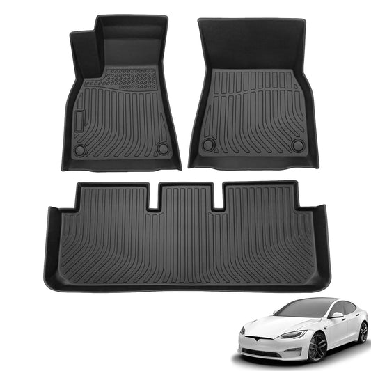 for 2021-2023 Tesla Model S TPE Car Floor Mats