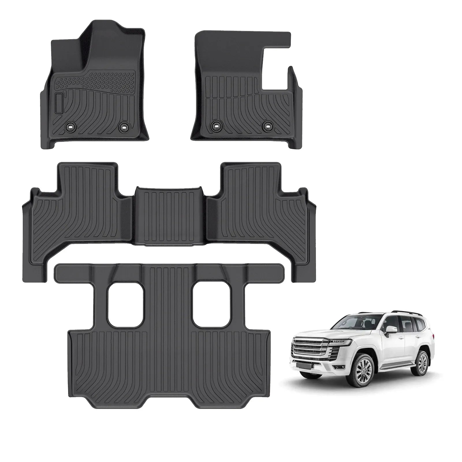 Custom TPE All-Weather Floor Mats for 2022-2025 Toyota Land Cruiser LC300