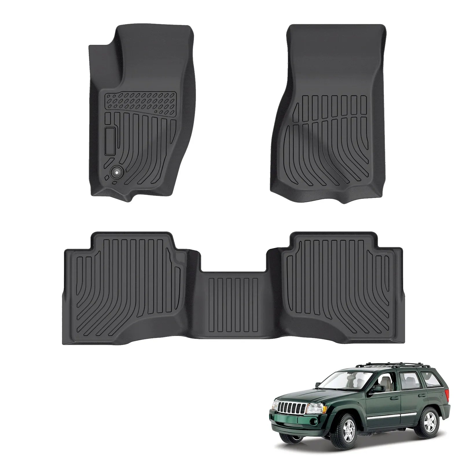Premium TPE All-Weather Floor Mats for 2005-2010 Jeep Grand Cherokee (WK)