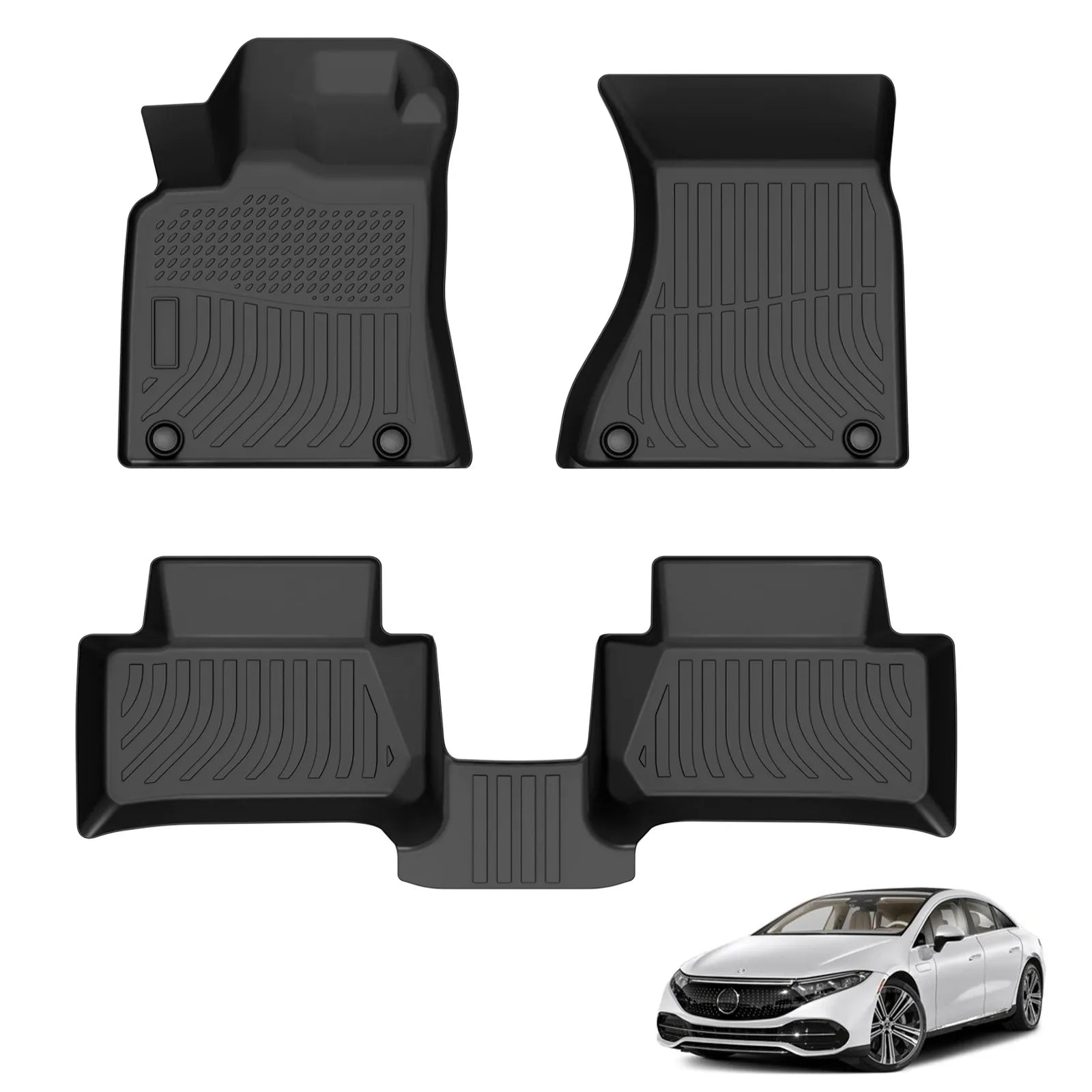 Custom TPE All-Weather Floor Mats for 2022-2025 Mercedes-Benz EQS Sedan