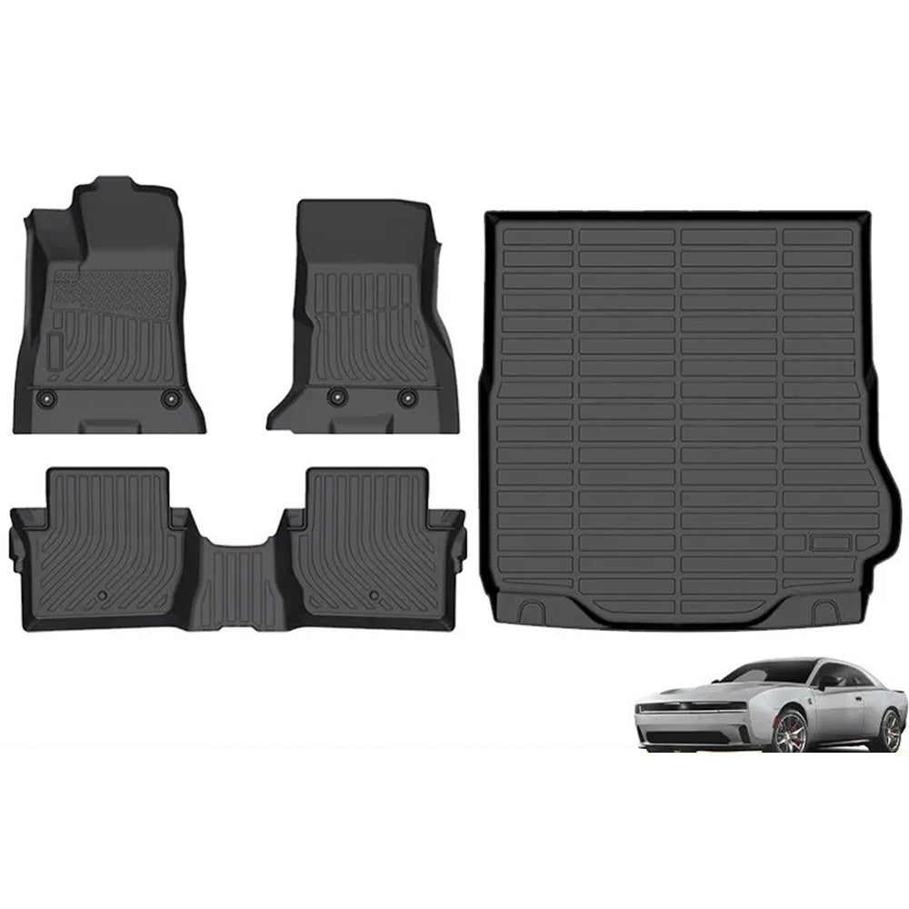 Custom TPE All-Weather Floor Mats for 2024-2025 Dodge Charger Daytona 2-Door