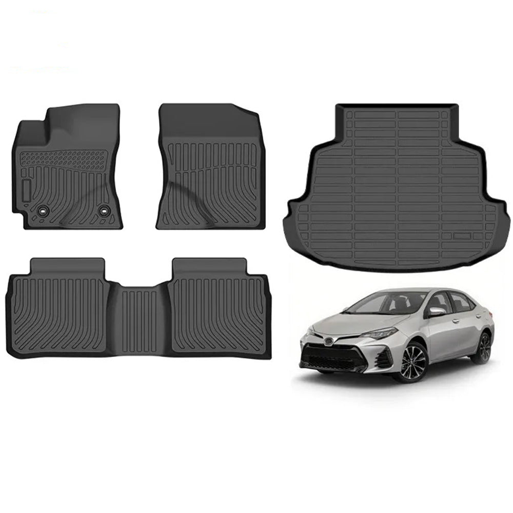 Custom TPE All-Weather Floor Mats for 2014-2019 Toyota Corolla