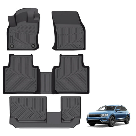 for 2018-2024 Volkswagen Tiguan 7 Seats TPE Car Floor Mats