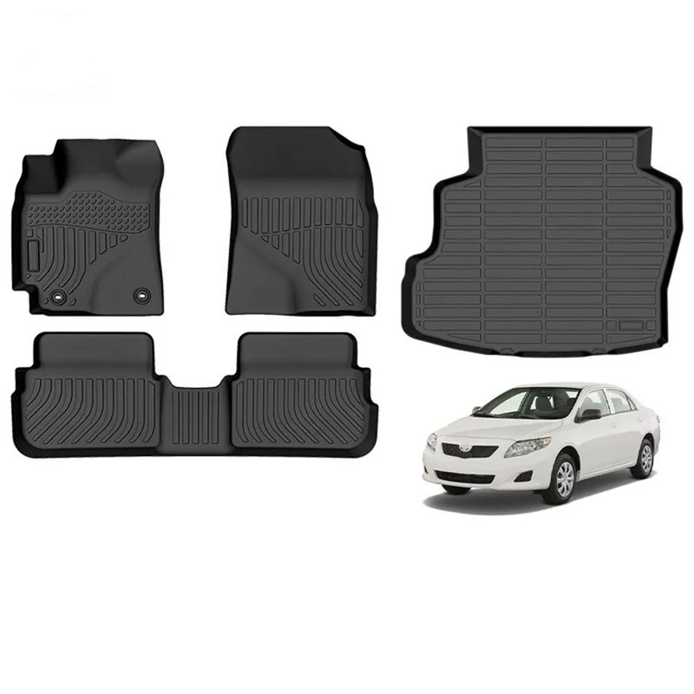 Custom TPE All-Weather Floor Mats for 2009-2013 Toyota Corolla