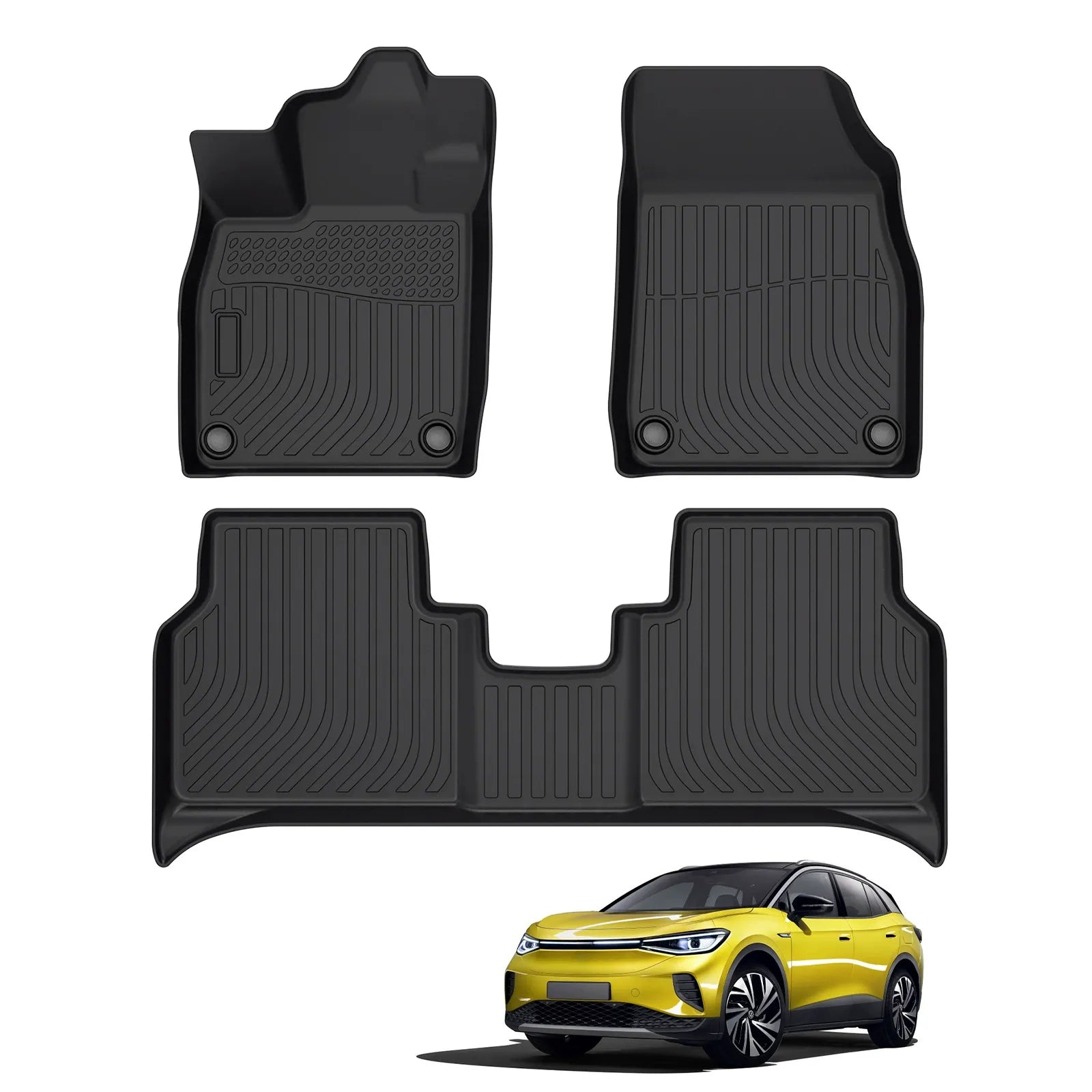 Custom TPE All-Weather Floor Mats for 2021-2024 Volkswagen ID.4
