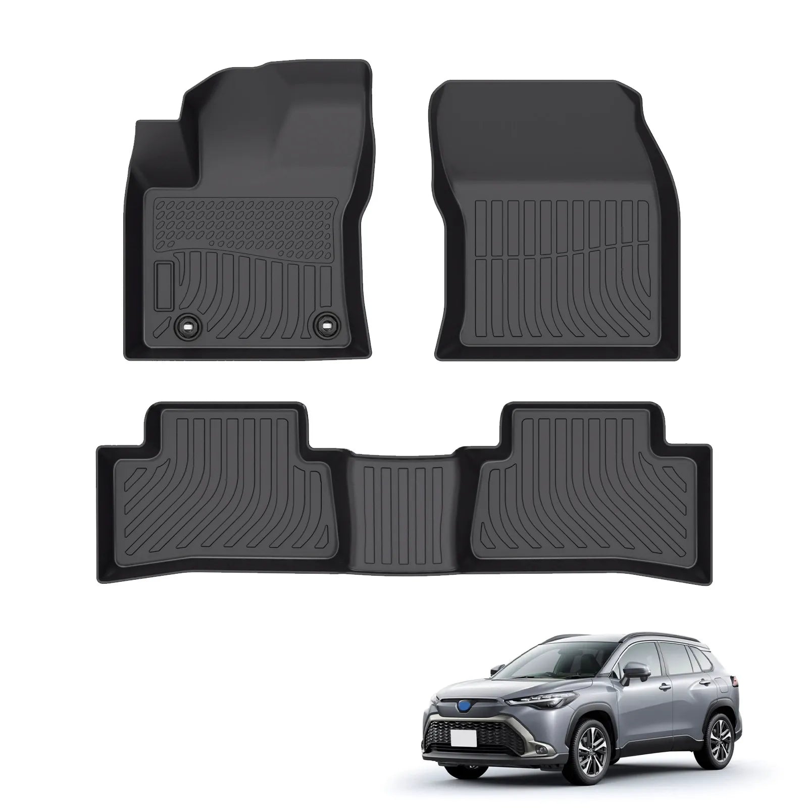 Custom TPE All-Weather Floor Mats for 2023-2025 Toyota Corolla Cross Hybrid