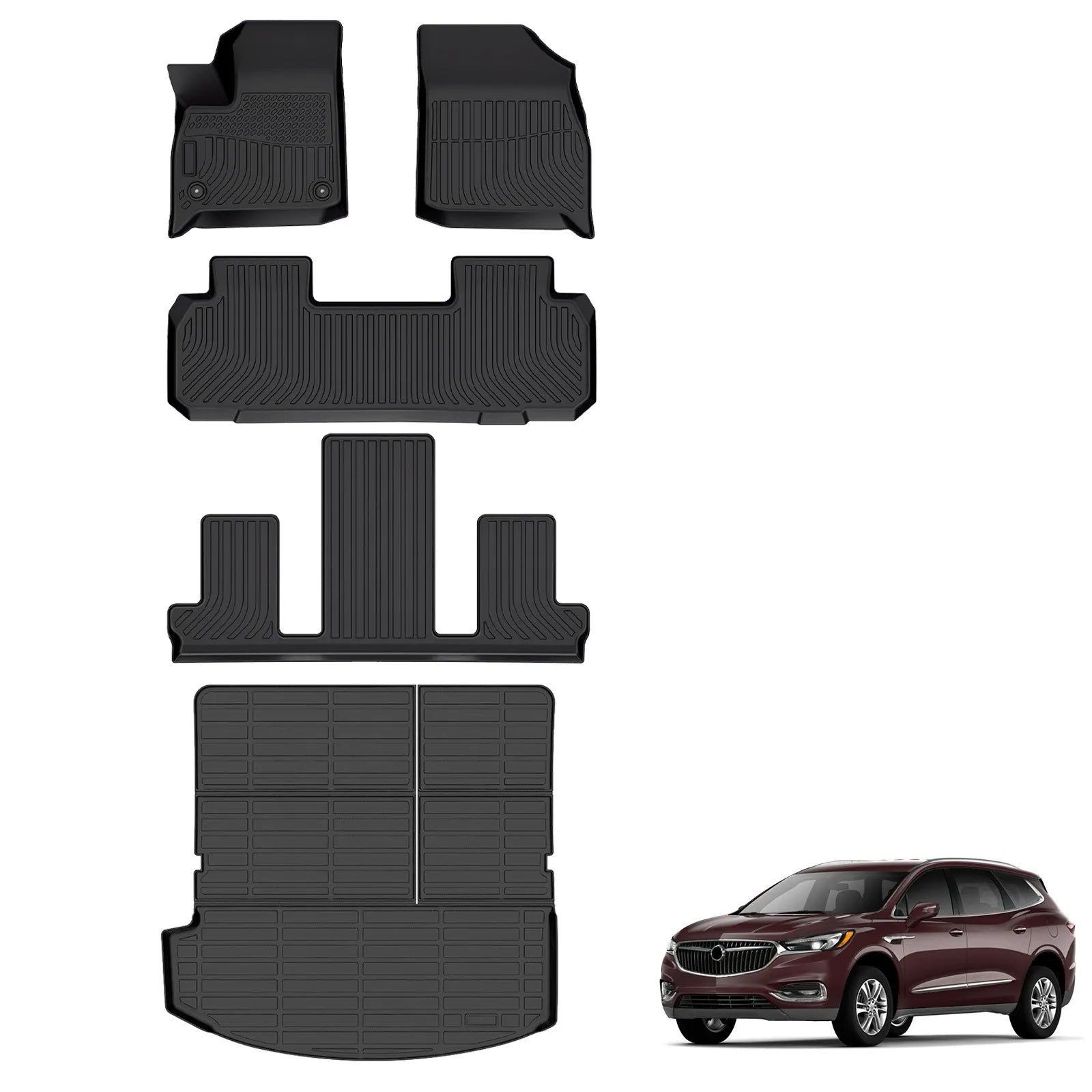 Custom TPE All-Weather Floor Mats for 2018-2024 Buick Enclave