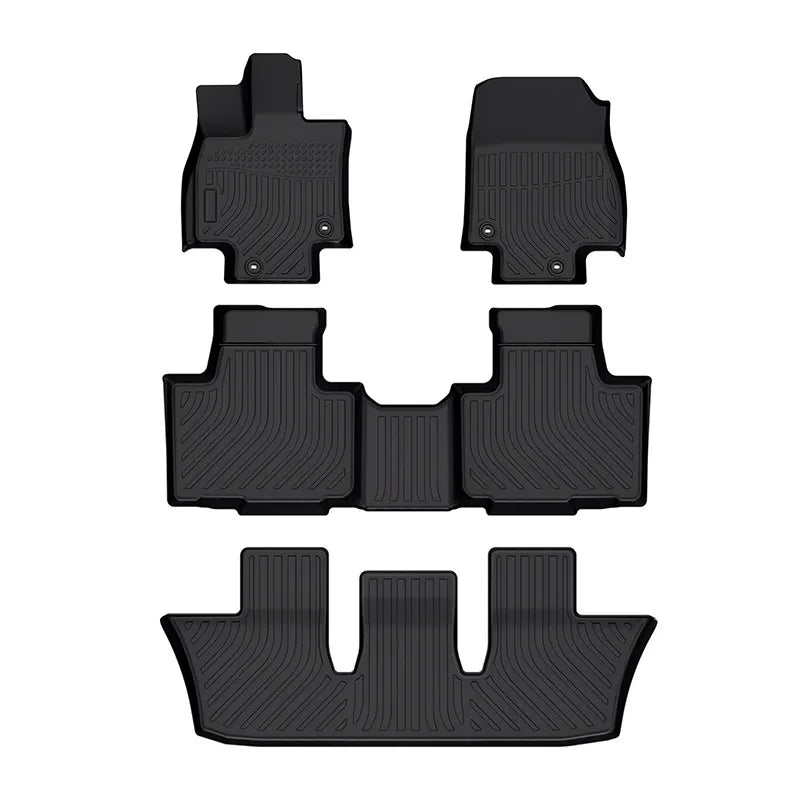 Custom TPE All-Weather Floor Mats for 2024-2025 Toyota Grand Highlander (7 Seats)