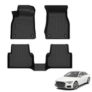 Custom Fit TPE All-Weather Floor Mats for 2019-2025 Audi A6 C8
