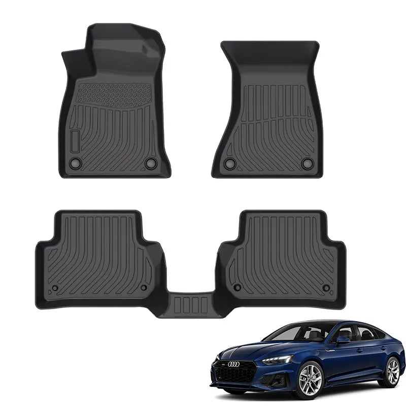 Custom Fit TPE All-Weather Floor Mats for 2018-2025 Audi A5 Sportback