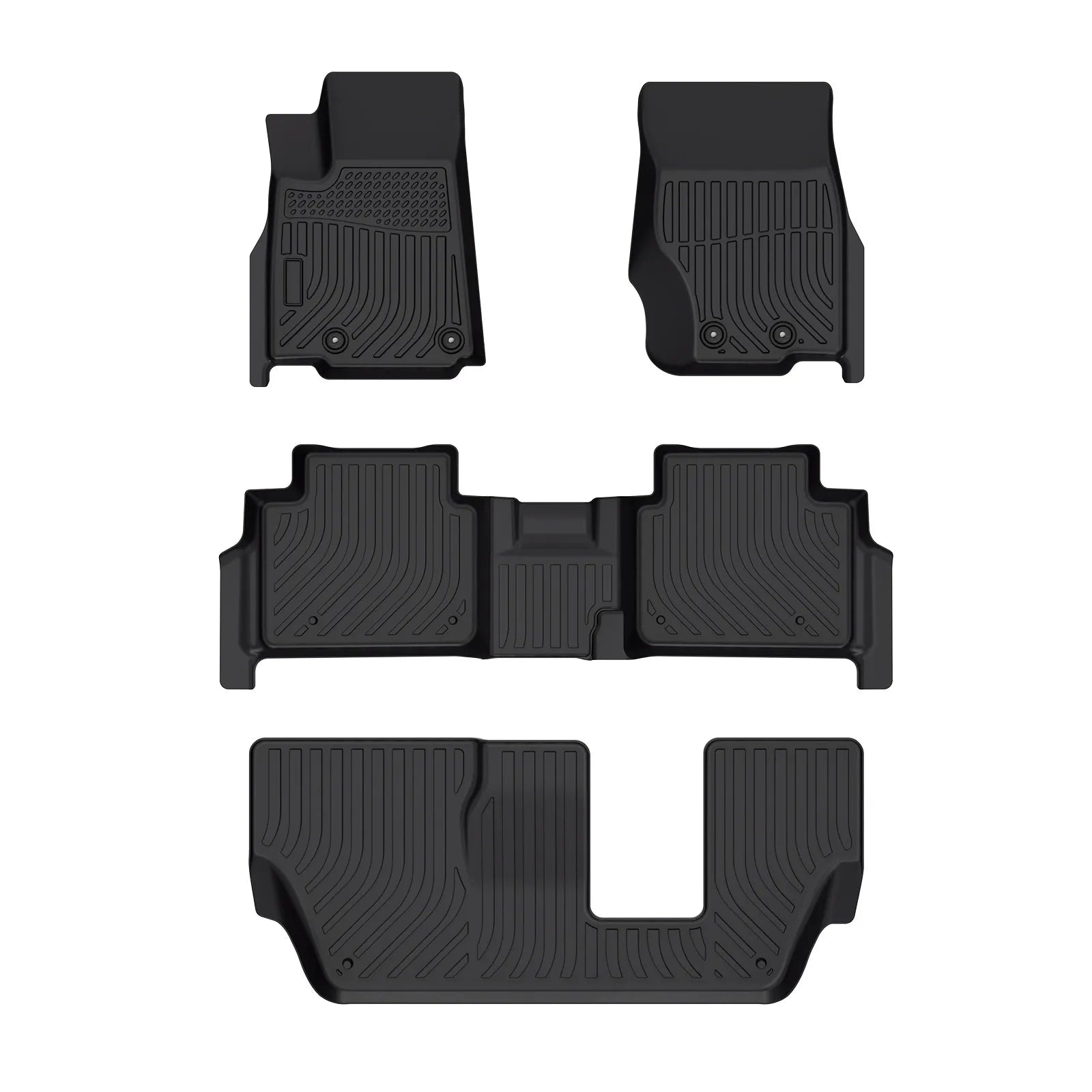 Custom 3D TPE All-Weather Floor Mats for 2021-2025 Jeep Grand Cherokee L (7 Seats)